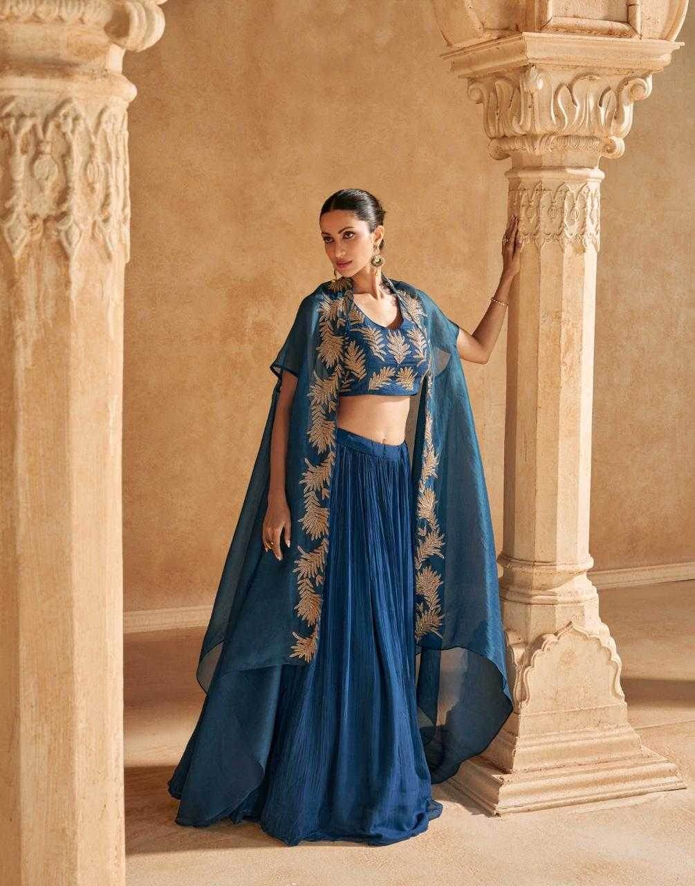 Chinon Silk Designer Silk Dresses Handwork Suit - MYLUXURY LANE ENTERPRISE
